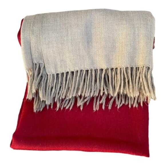 Indian Shawl Wool Blend / Throw Stole Paisley - Picture 9 of 9